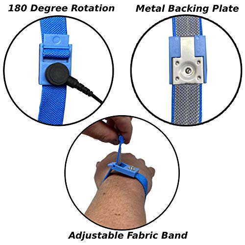 RubberStat Dual Layer ESD Compliant Workstation Rubber Table Mat Kit, Soldering, Cell Phone Repair, with Wrist Strap Set and Ground Cord - 48"x60" Green