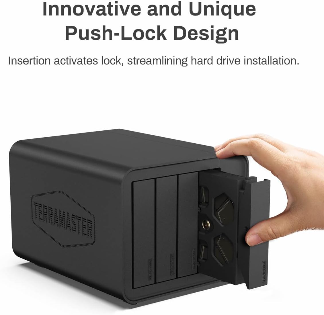 TERRAMASTER F4-424 Pro NAS Storage - 4Bay Core i3-N305 8-Core 8-Thread CPU, 32GB DDR5 RAM, 2.5GbE Port x 2, Network Attached Storage Peak Performance for Business (Diskless) Black