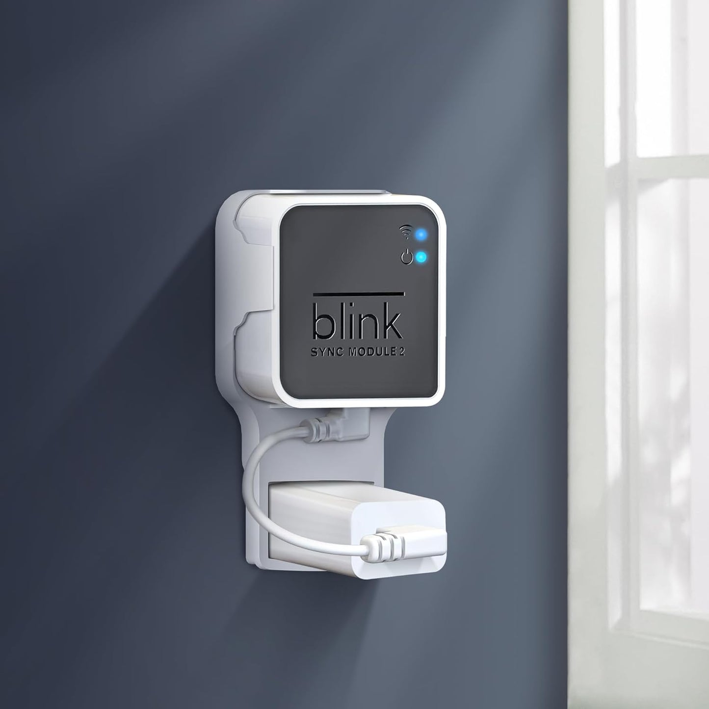 256GB USB Flash Drive & Wall Mount for Blink Sync Module 2 with Short Cable – Declutter, Save Space, and Effortlessly Enhance Security (1 Pack)