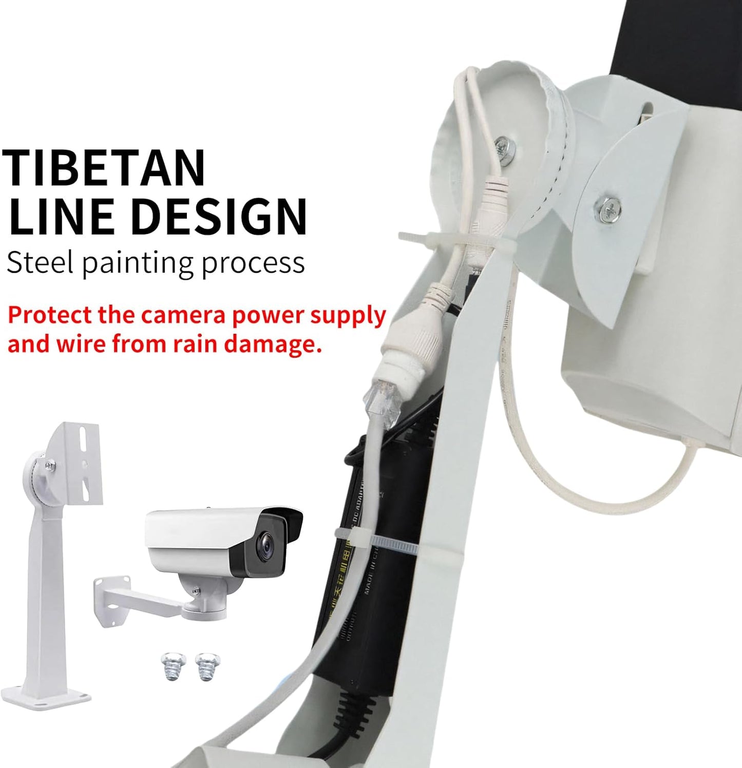 L-Shape Dome Camera Bracket, Wall Ceiling Mount for Security Dome Cameras, (Wall Mount Bracket)