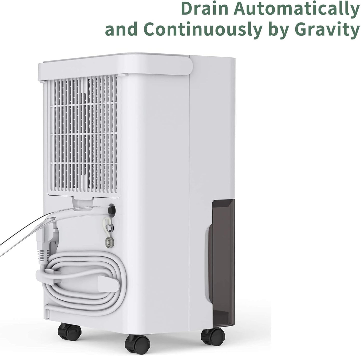 Uhome 30 Pint Dehumidifier - for Basement with Activated Carbon Filter,Ultra Quiet, Humidity Sensor, Auto Shut Off, Continuous Drainage Hose - Ideal Dehumidifiers for Home, 1500 Sq Ft Dehumidifiers