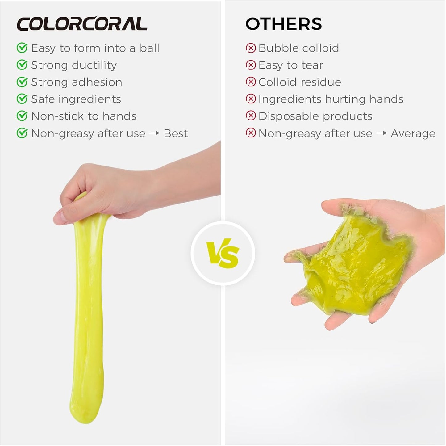 COLORCORAL 2Pack Keyboard Cleaning Gel Set Universal Dust Cleaner for PC Keyboard Cleaning Car Detailing Slime Laptop Dusting Home and Office Electronics Cleaning Kit Computer Cleaning Slime