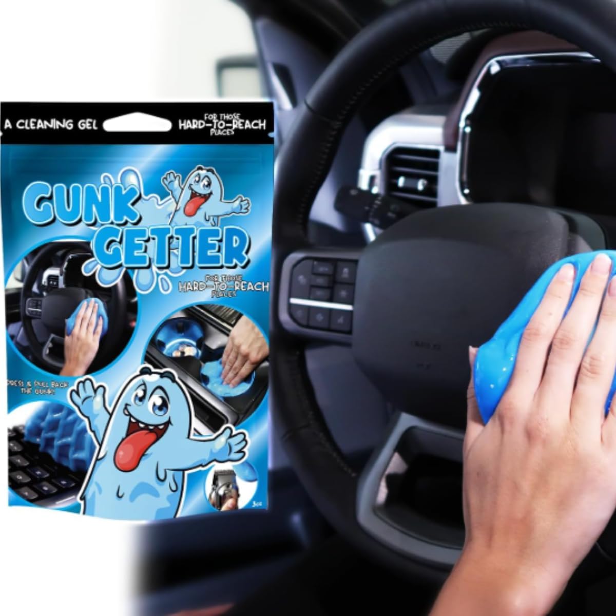Cleaning Gel for Those Hard to Reach Places, Automotive Cup Holder Electronic Keyboard Office, Slime Gel Cleaner Dust Crumb Removal, 6 Pack