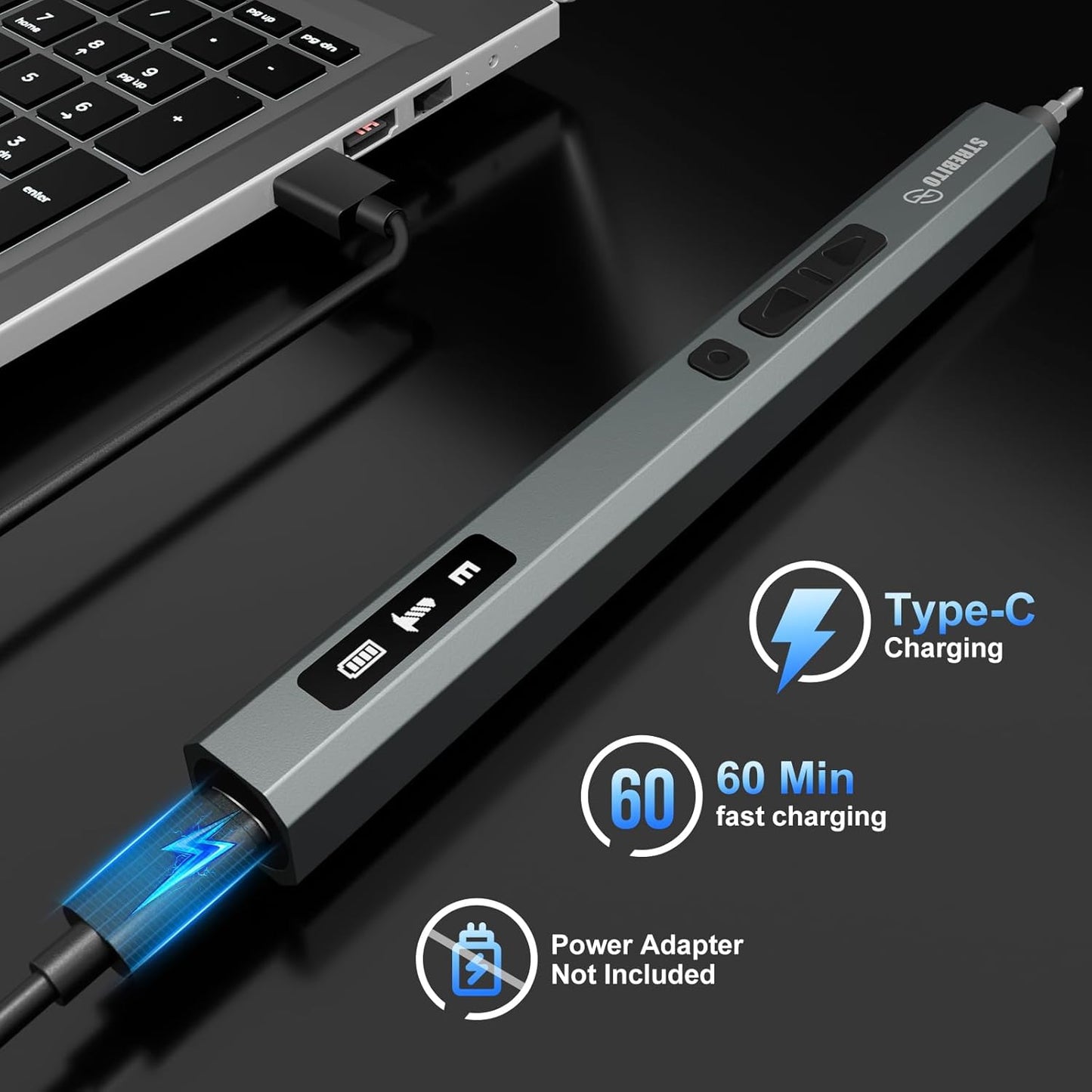 STREBITO 144-Piece Upgraded Electric Screwdriver, Max 0.7 N.m, 120 Magnetic Bits, 5-gear Torque Adjustment, Precision Screwdriver Set, Repair Tool Kit for Tech, Electronics and PC, Gifts for Men