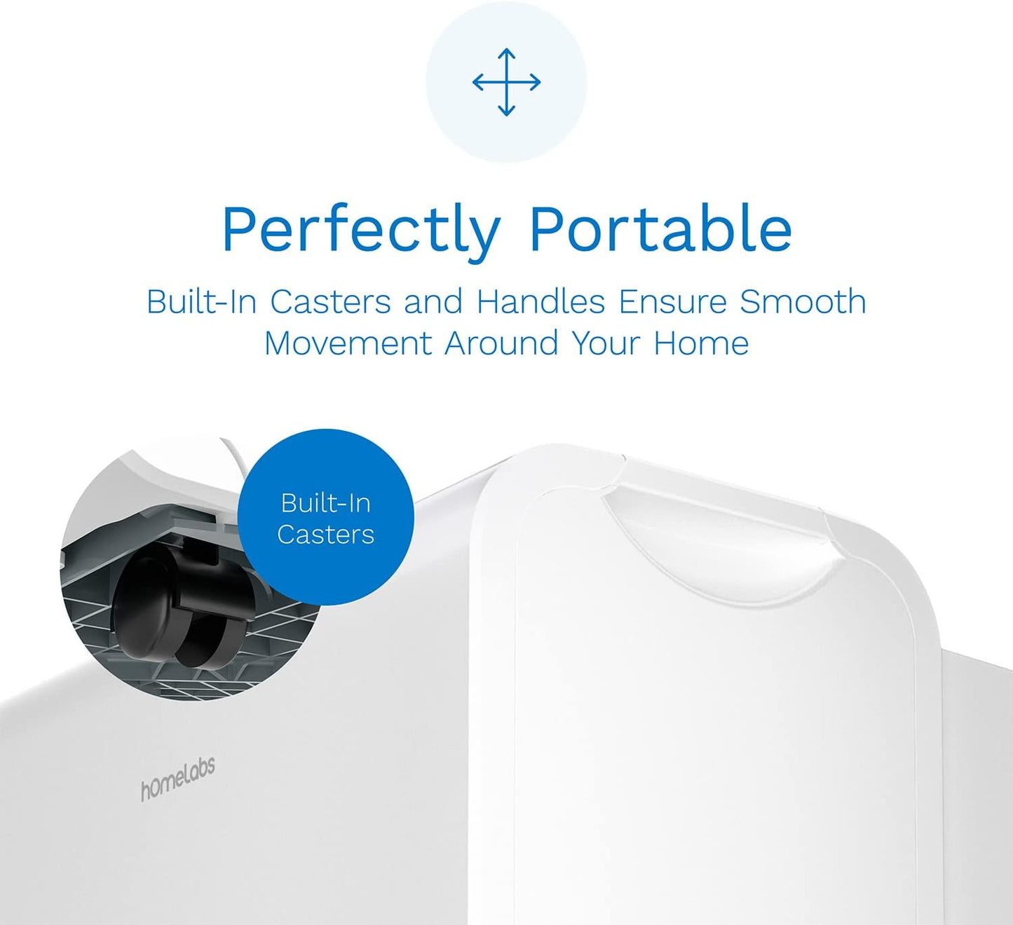 hOmeLabs 1,500 Sq. Ft White Dehumidifier for Medium to Large Rooms and Basements