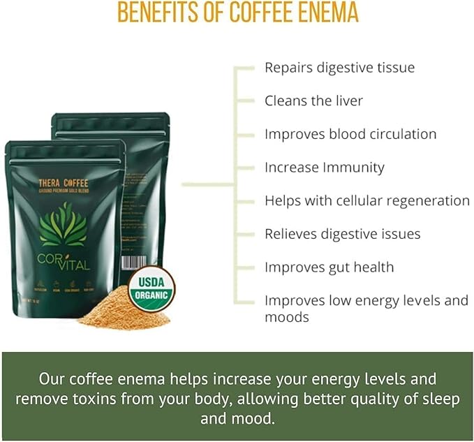 Coffee Enema Kit for Colon Cleansing with 1 LB Enema Coffee - Gerson Approved Home Enema Kit - Enema Bucket Kit - Therapy Roast Coffee Detox Cleanse - Enema Coffee Organic