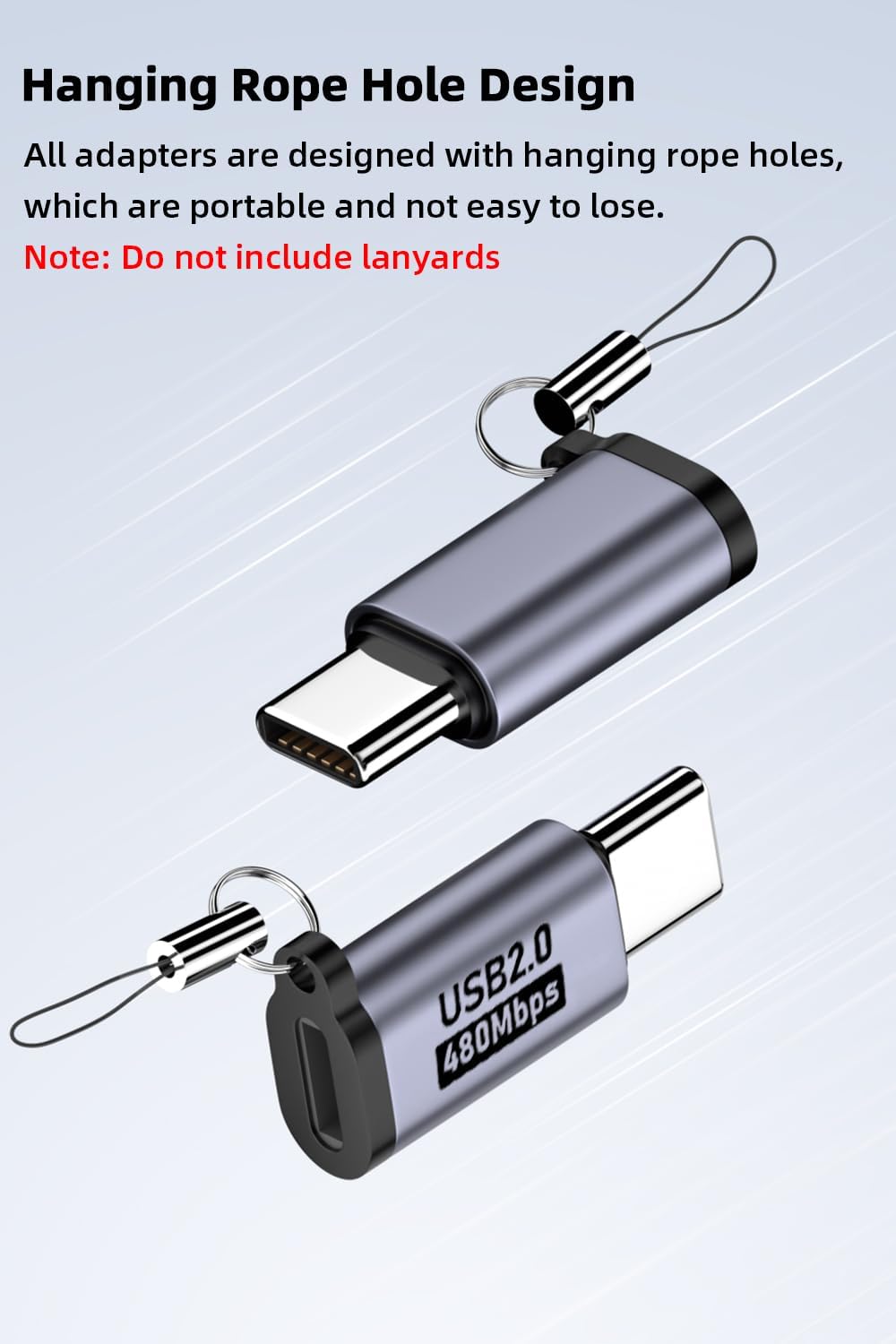 USB C/Lightning to Micro USB Adapter, Type C to Lightning Converter, USB C to Mini USB Connector (8 Pack)