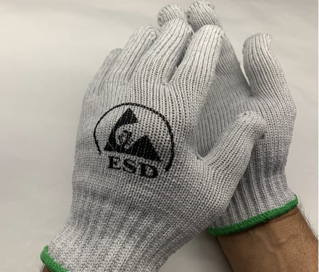 ESD Gloves - Heat Resistant - Anti-Static Gloves (10 Pairs, Small)