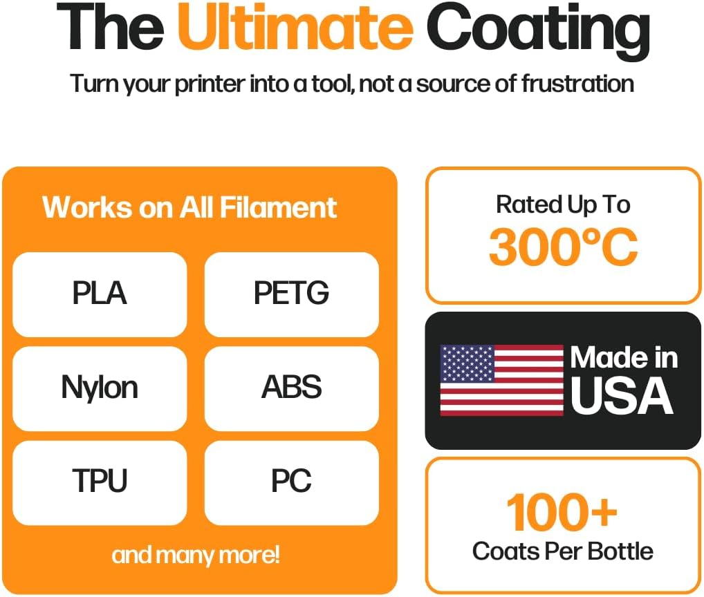 Slice Engineering Plastic Repellent Paint Repels Plastic & Prevents Buildup on the Nozzle | Get Enhanced Print Quality | Hassle-Free Application | Water-Based PTFE Nanosuspension (3 mL - 5 Pack)
