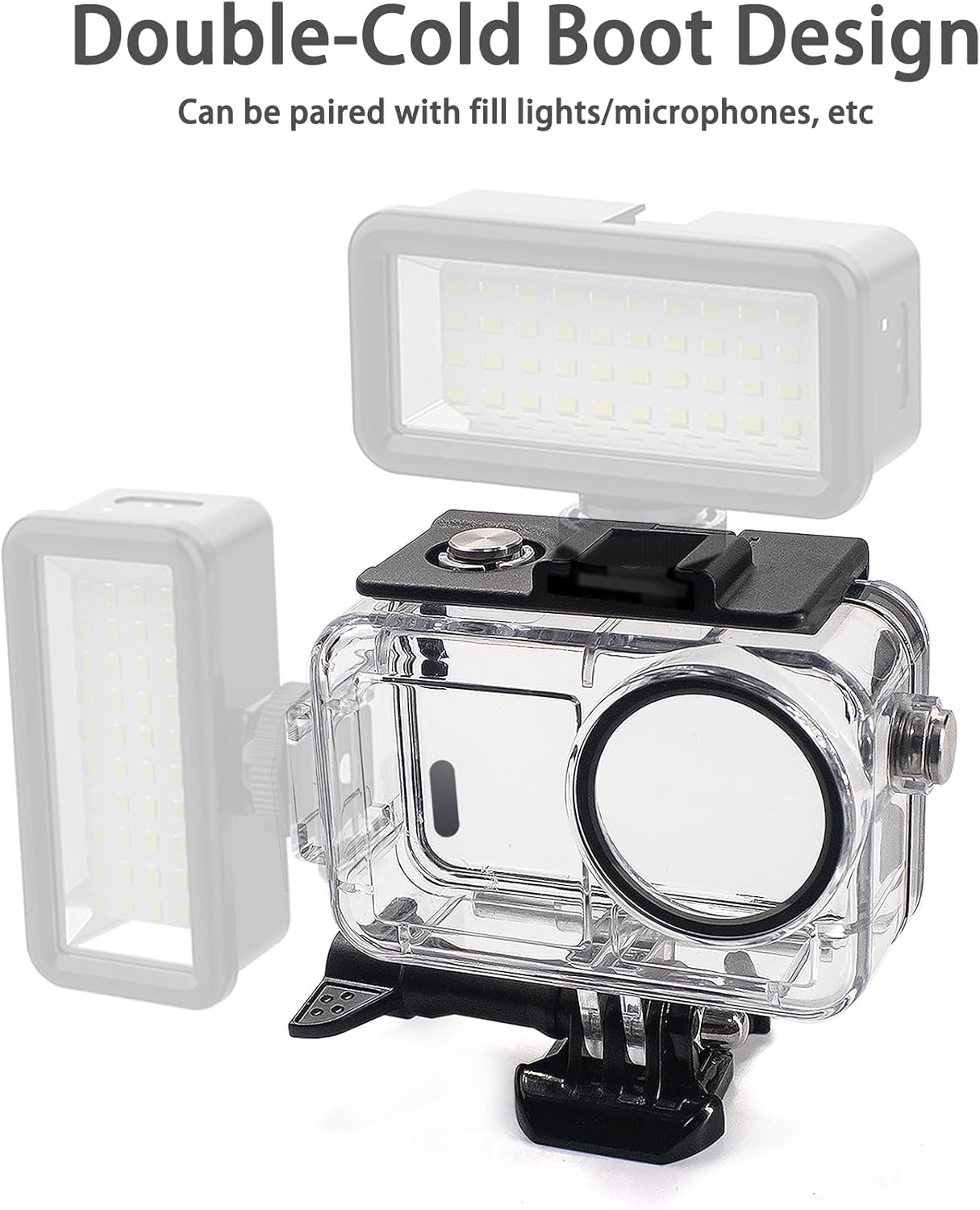 OKFUN 50M/164FT Waterproof Housing Case Compatible for DJI Osmo Action 5 Pro Action4 Action3 Diving Protection Underwater Dive Cover Protective Shell with Bracket Accessories