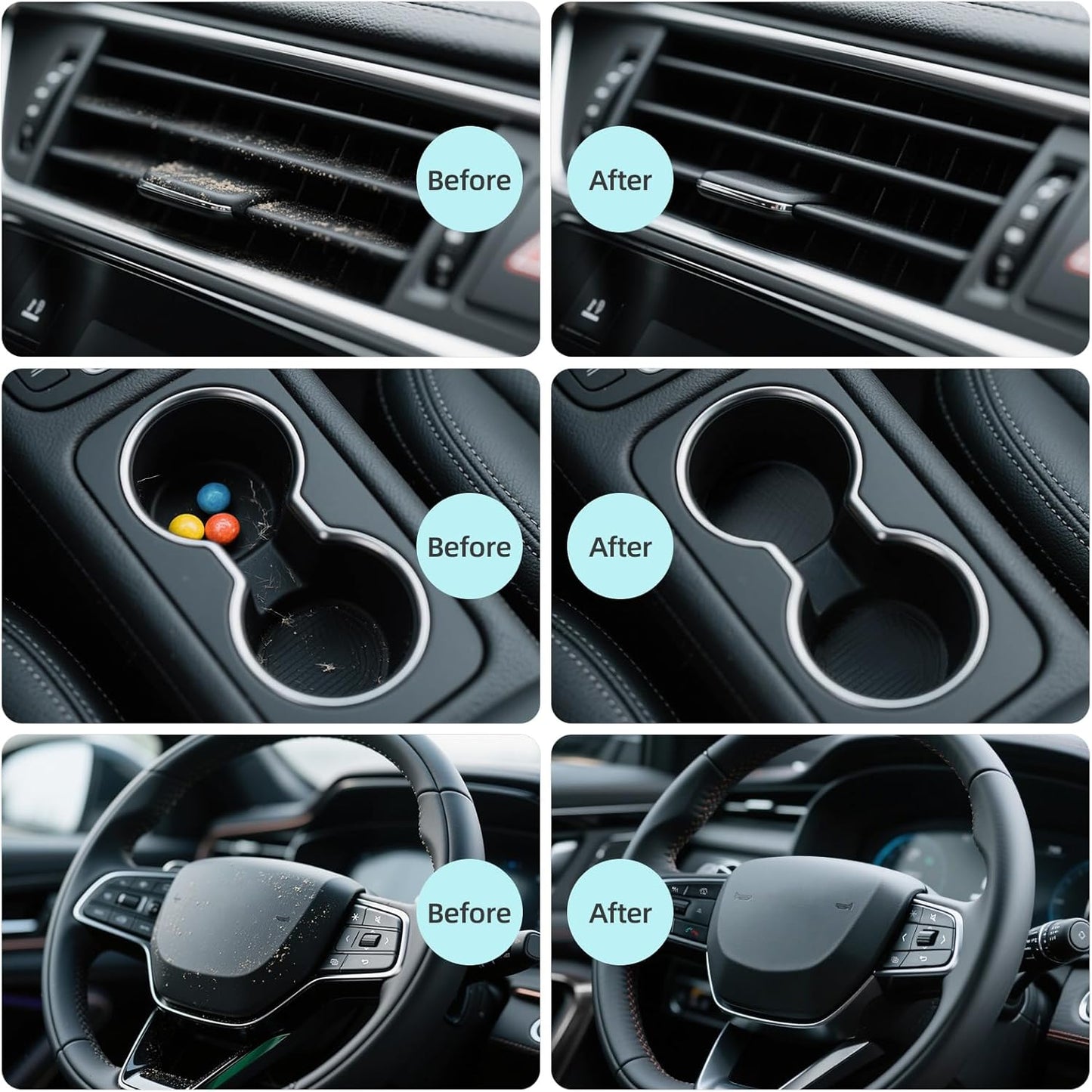 COLORCORAL Car Cleaning Gel 2Pack Car Clean Putty, Universal Car Interior Cleaner Slime, Perfect Keyboard Cleaning Kit Supplies, Auto Detailing Tools Accessories, Dust Remover Gifts for Men Women