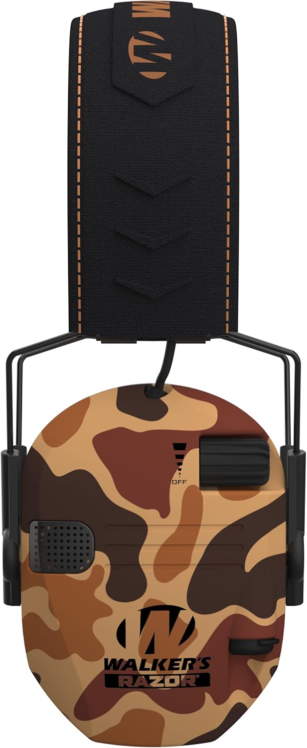 Walker's Razor Slim Ultra Low Profile Compact Design Adjustable Range Shooting Hunting Hearing Protection Electronic Earmuffs