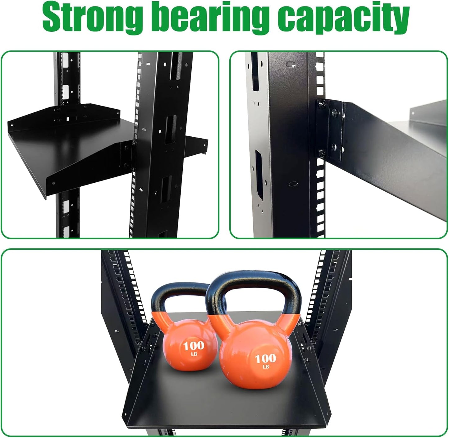 2 Post 29U Open Frame Server Rack 2-Post Server Rack Network Rack,No Tray Included,for 19 Inch Equipment, Networking Data & IT Devices,1260lbs Weight Capacity Rack(2P-LD-29U)