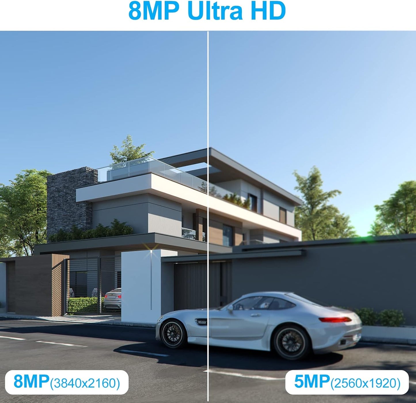 Anpviz 4K 16CH PoE Security Camera System, 16pcs Wired 8MP PoE IP Cameras Outdoor with Person Vehicle Detection, Smart Color Night Vision, 8MP/4K 16 Channel NVR with 4TB HDD for Businesses (U Series)