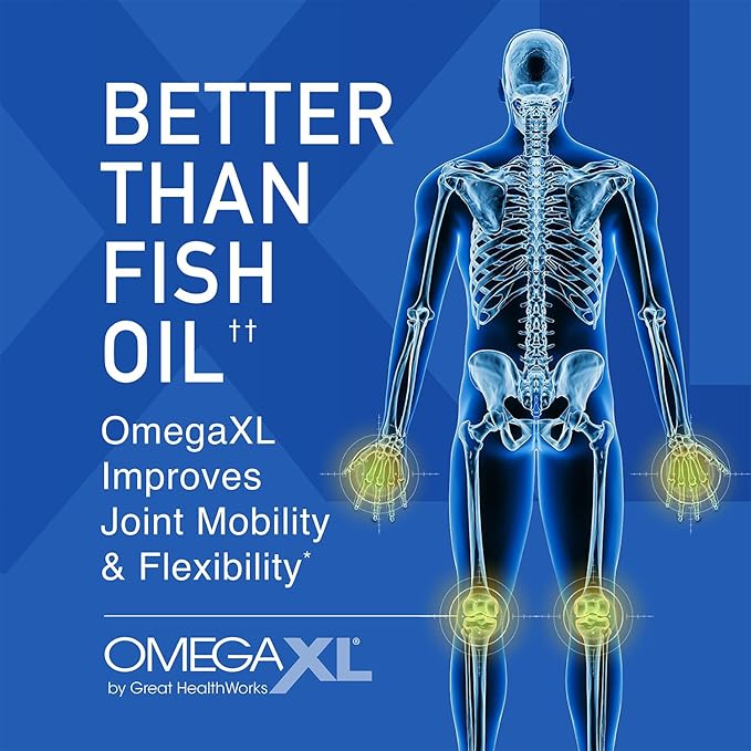 OmegaXL Joint Support Supplement for Relief - Natural Muscle Support, Green Lipped Mussel Oil, 60 Count (2 Pack). MemoryXL, Magnesium L-Threonate Brain Supplement - Memory & Focus Unflavored 30 Pack
