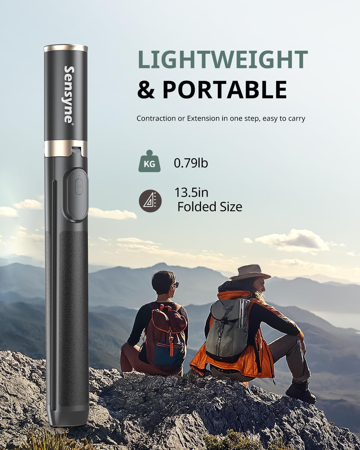 Sensyne 63" Selfie Stick Tripod, Extendable Phone Tripod with Wireless Remote Compatible with Cell Phones for Selfies, Photography,Video, Live Stream