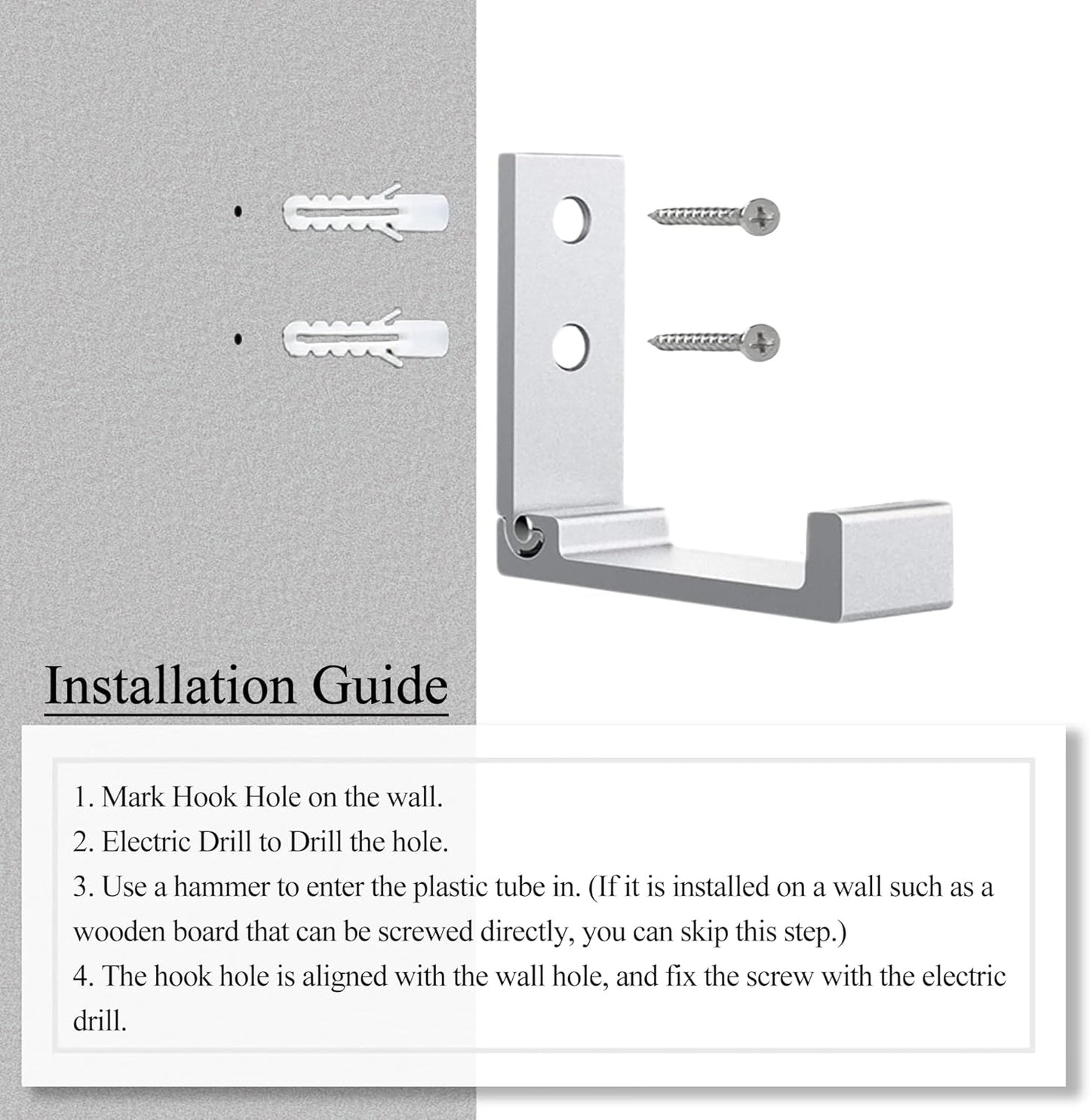 OHIYO 6Pcs Foldable Hooks for Hanging Coat & Bags & Hat & Key Wall Mounted Heavy Duty Aluminum Alloy Folding Coat Hooks with 12pcs Screws for Headphones Holder or Wall Hanger Hook(Matte Silver)