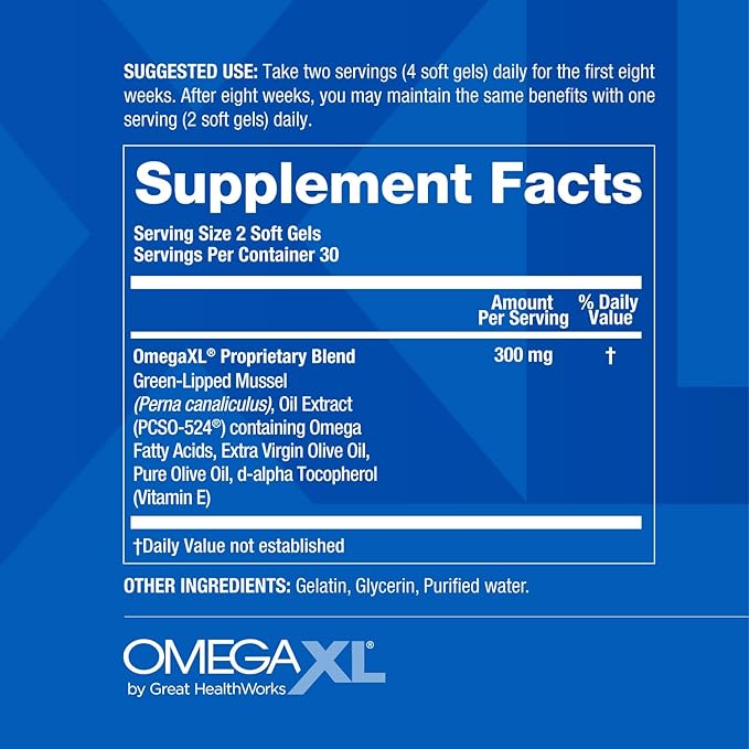 OmegaXL Joint Support Supplement, for Relief - Natural Muscle Support, Green Lipped Mussel Oil, 60 Count & MemoryXL, Magnesium L-Threonate: Brain Supplement for Memory & Focus Cranberry Lemon 30 Pack