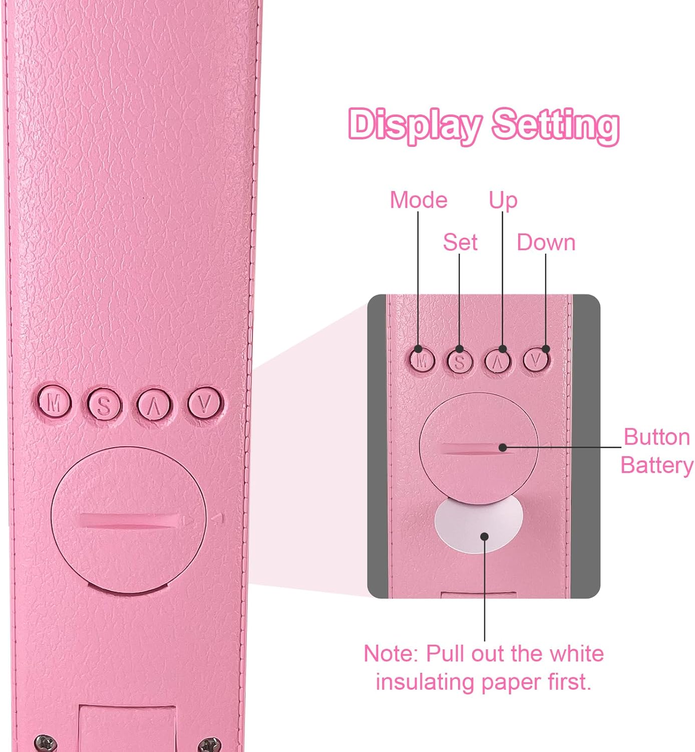 Desk Lamp with Wireless Charger,USB Charging Port, Dimmable Office Desk Light with Clock, Alarm, Date, Temperature, Foldable Lamp for Table Bedroom Bedside Office (Pink, Standard Size-13.3 inch)