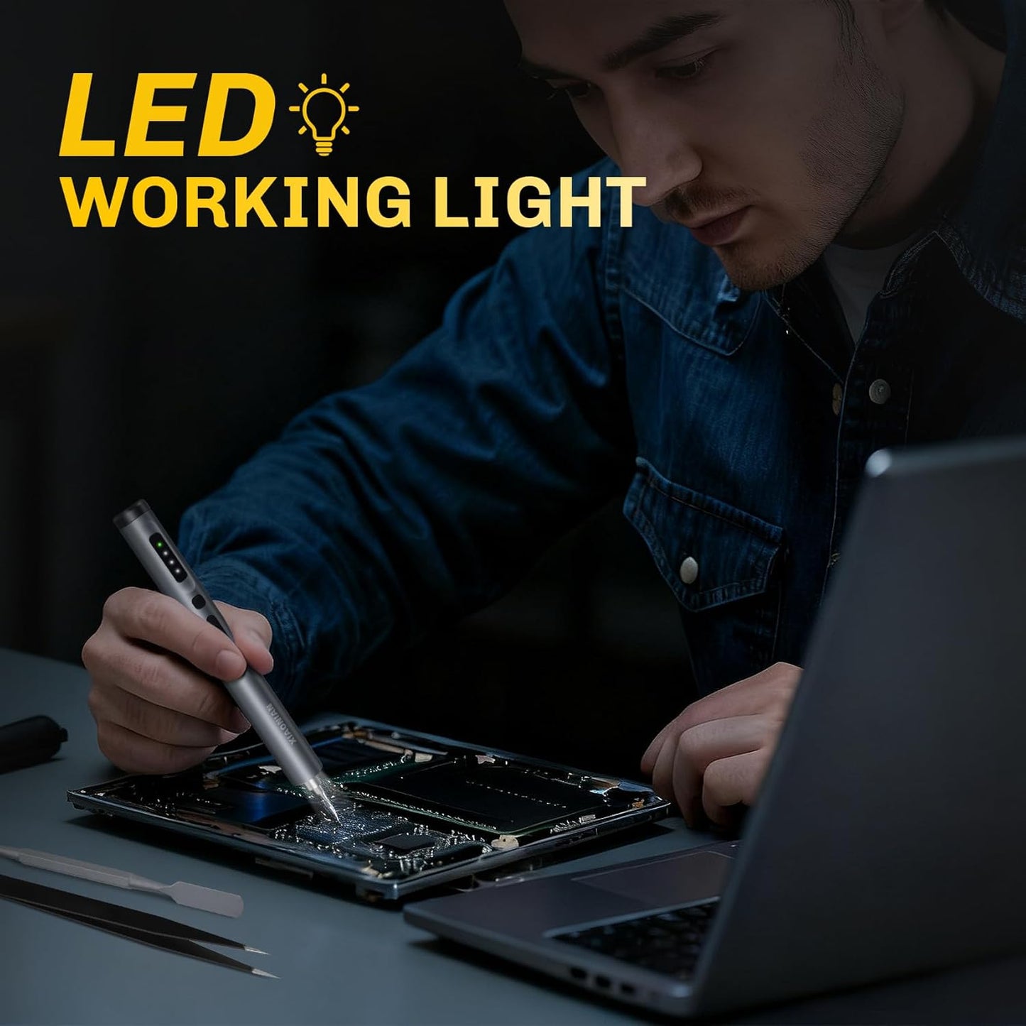 3.7V Precision Electric Screwdriver Set,50 IN 1 Small Power Magnetic Storage Mini Electric Screwdriver Cordless Set USB Charging Repair Tool Kit for Electronics Laptop Phone Camera Glasses Watch