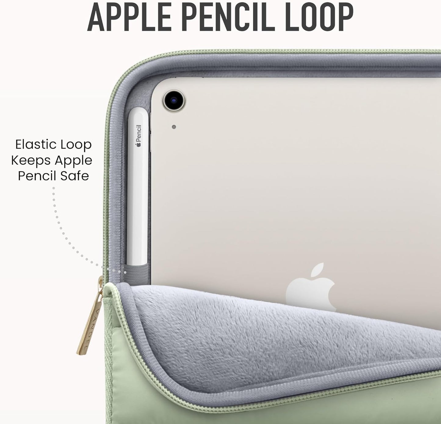 Vandel - The Original Puffy iPad Sleeve 9-11 Inch Tablet Sleeve, Green i Pad Case for Women and Men, Cute iPad Air Pouch, 9 10 Inch, 11 Inch Bag