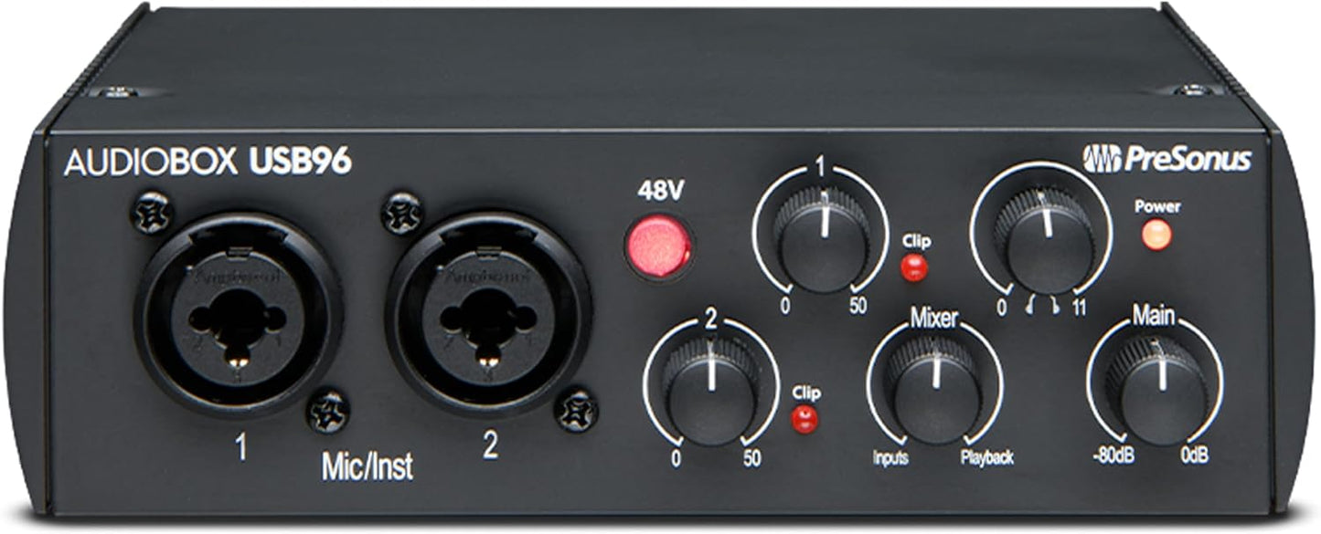 PreSonus AudioBox 96 25th Anniversary USB Audio Interface with Studio One Artist DAW Recording Software