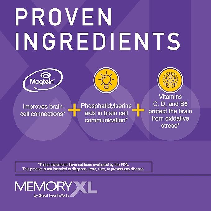 OmegaXL Joint Support Supplement for Relief - Natural Muscle Support, Green Lipped Mussel Oil, 60 Count (2 Pack). MemoryXL, Magnesium L-Threonate Brain Supplement - Memory & Focus Unflavored 30 Pack