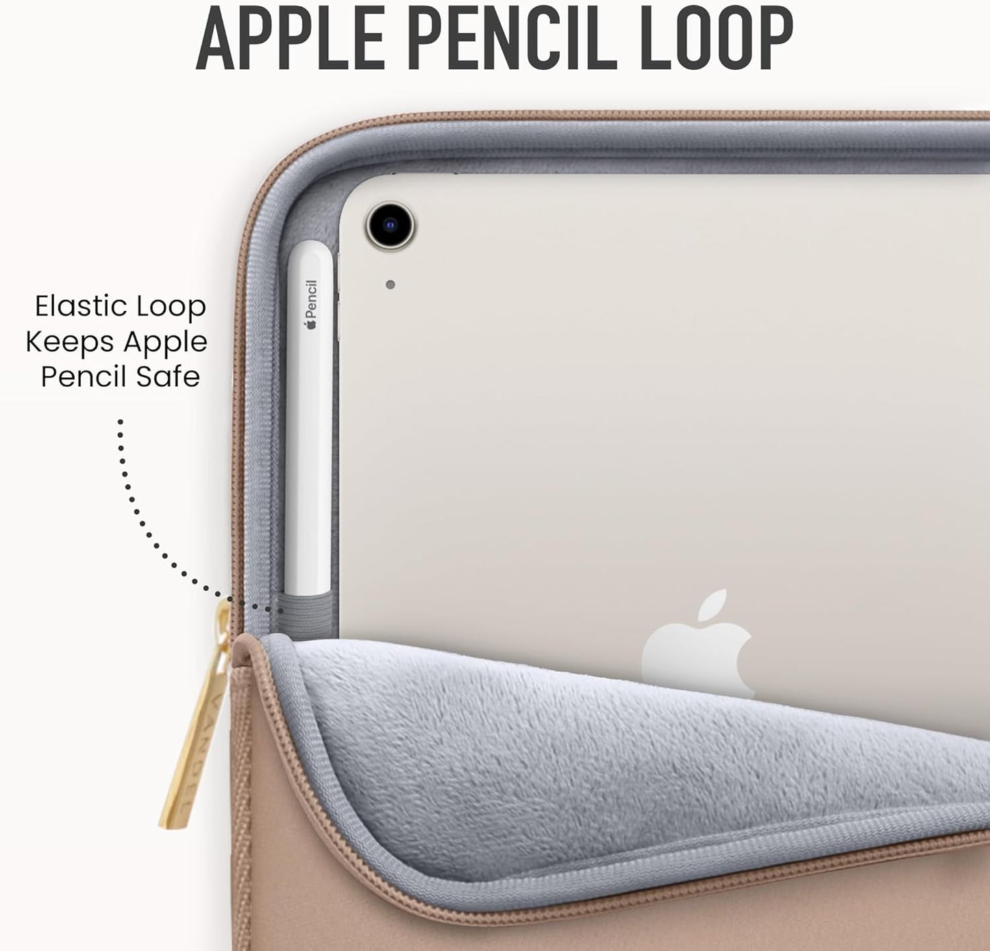 Vandel 9-11 Inch Tablet Sleeve, iPad Sleeve 11 inch Travel Pouch, Fits iPad Pro 11 Inch M4/ 10th Generation 10.9, 9/8th Gen 10.2/ Air 11" 5/4/3 10.9"/10.5", Pro 11 M2, Tab S8/S9