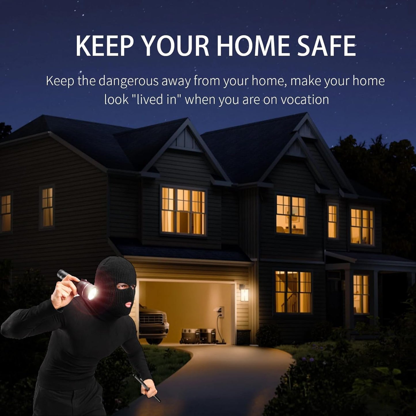 7 Day Programmable Digital Timer Outlet, Indoor Timer with Single Plug-in, Digital Light Timers for Lamp, Fan, Aquarium, 15A 1/2HP, 1 Pack