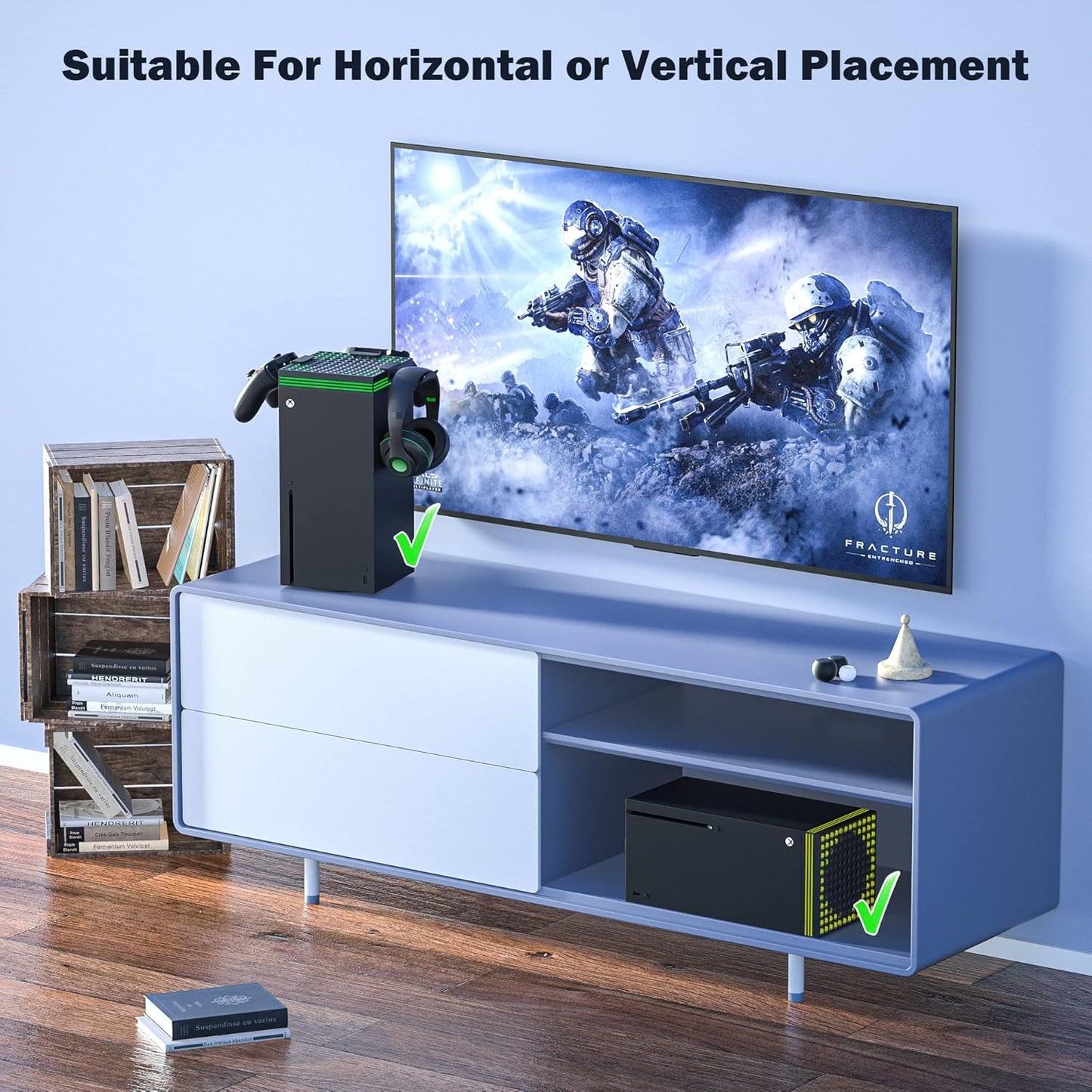 ZAONOOL Cooling Fan for Xbox Series X - High Speed Top Fan Cooler System with 13 RGB LED Light Modes, Low Noise, Dust Proof, Keeps Your Xbox Console Cool, Fits Horizontal or Vertical Placement, Black