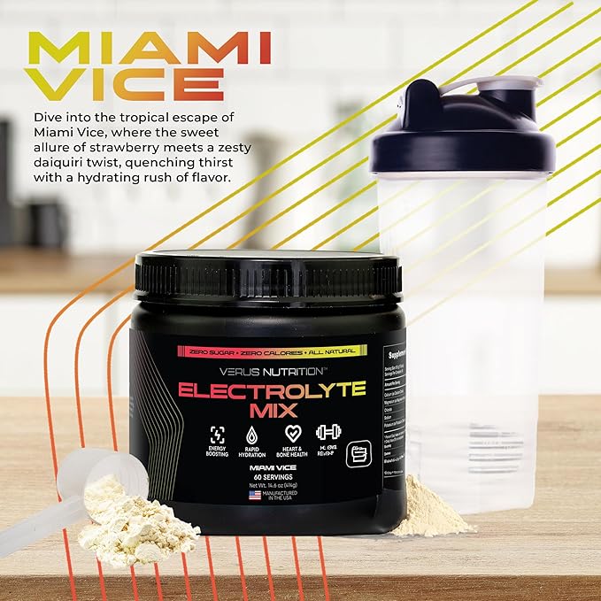 Electrolytes Powder No Sugar- Zero Calorie Hydration Powder | Sugar Free Electrolytes for Fasting, Keto & Vegan | Natural Ingredients Electrolyte Mix for Energy Boost, 60 Servings