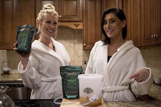 Coffee Enema Kit for Colon Cleansing with 1 LB Enema Coffee - Gerson Approved Home Enema Kit - Enema Bucket Kit - Therapy Roast Coffee Detox Cleanse - Enema Coffee Organic