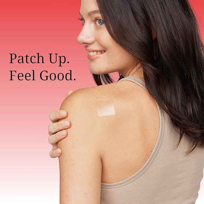 The Patch Remedy Energy Patches - 30 Topical Patches with Caffeine from Guarana Extract, Taurine, Glucuronolactone, Green Tea, Vitamin B3, B5, B6, Transdermal Caffeine Patches Energy