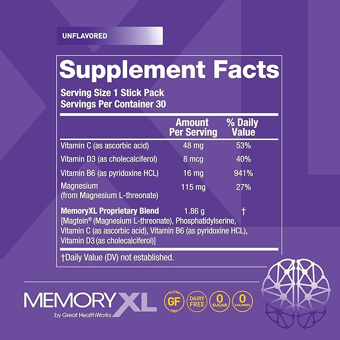 OmegaXL Joint Support Supplement for Relief - Natural Muscle Support, Green Lipped Mussel Oil, 60 Count (2 Pack). MemoryXL, Magnesium L-Threonate Brain Supplement - Memory & Focus Unflavored 30 Pack
