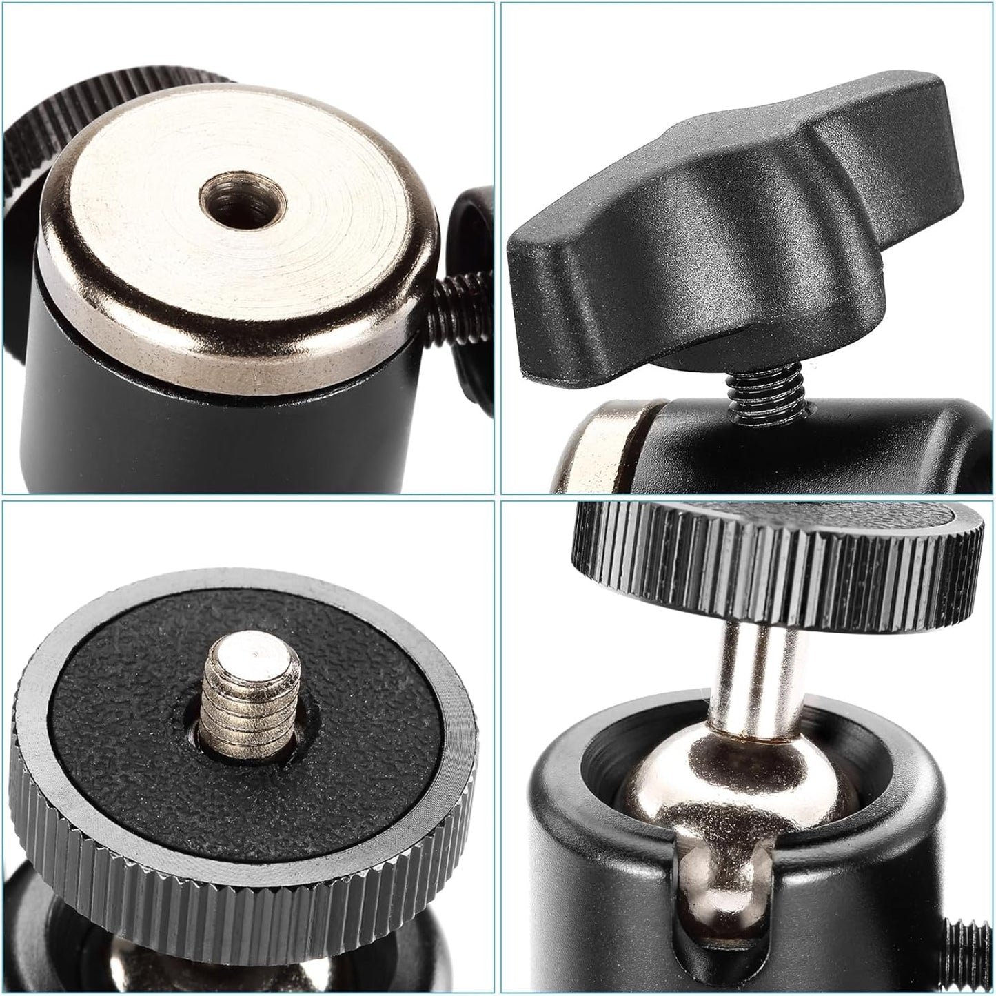 Neewer® Aluminum Alloy 360 Degree Rotating Swivel Mini Ball Head with 1/4" 3/8" Thread Base Mount for DSLR Camera Like Canon,Nikon,Sony/Camcorder/iPhone 6s/6/5S/5/4S/4,Gopro HD Hero 1/2/3/3+/4