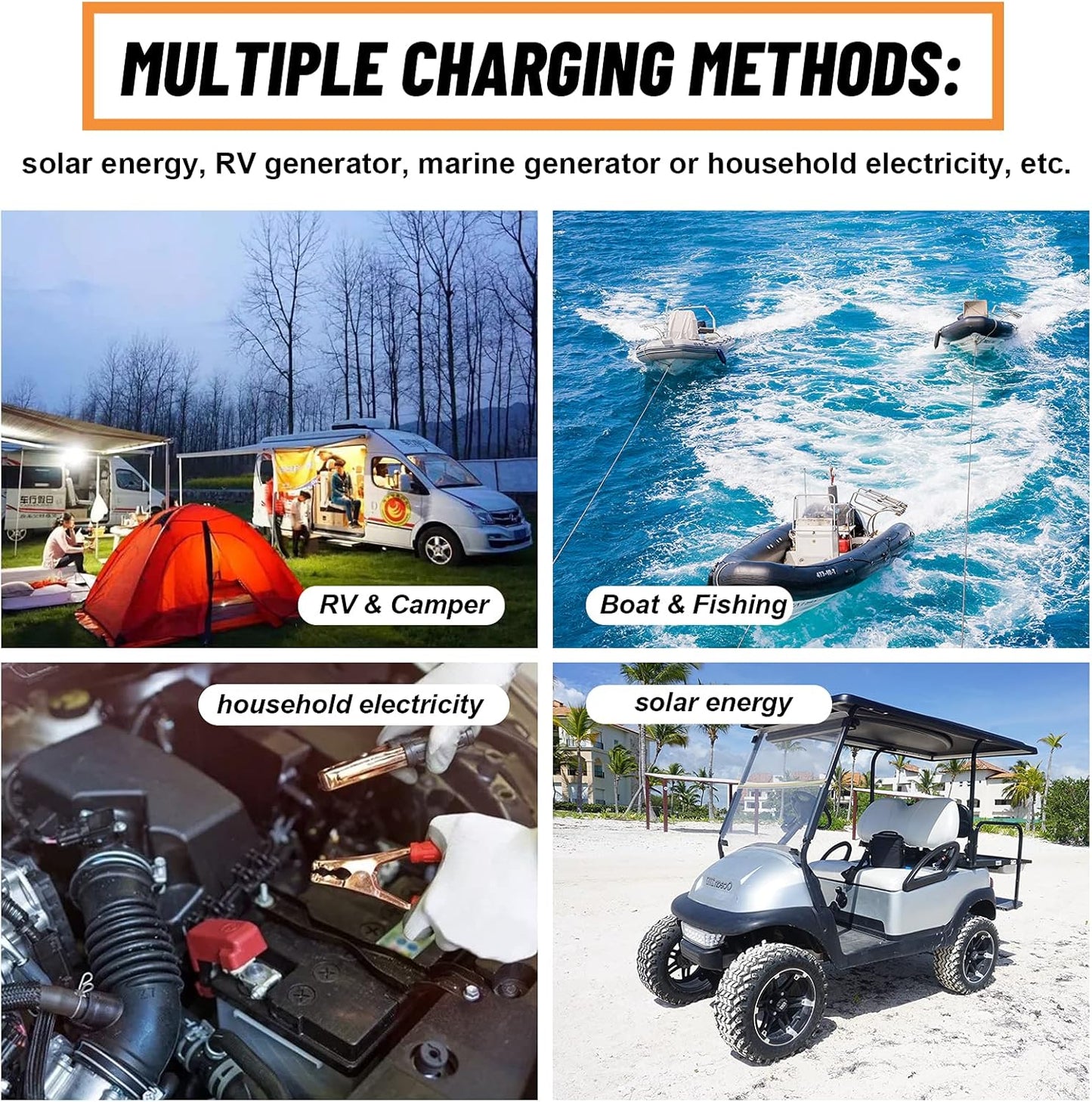 12V Lithium Battery-50Ah Lithium Phosphate Iron LiFePO4 Deep Cycle Battery,50A BMS,4000+ Cycles,Perfect for RV,Trolling Motor,Home Storage,Solar Power System and Outdoor Camping