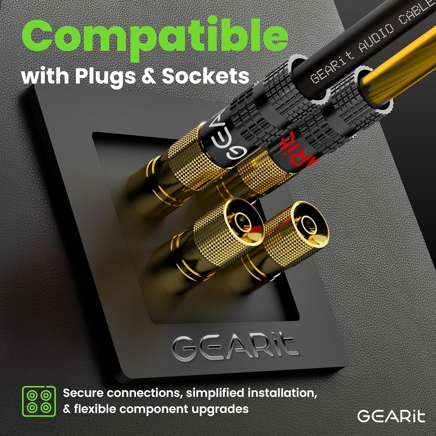 GEARit Speaker Wire 14 Gauge, Speaker Cable 100ft for Car Audio, Home Theater, CCA(Black Yellow)