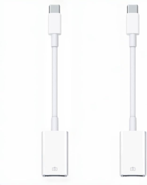 2Pack USB-C to USB 3.0 Adapter, USB C Male to USB Female OTG Adapter,Thunderbolt3 to USBA Adapter Compatible with MacBook Pro/Air, iPad Pro, iPhone 16 Pro Max/15, Galaxy S25/S24/S23/S22