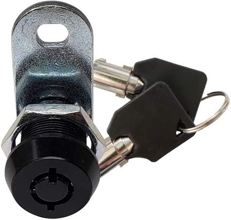 Admiral Locks Tubular Cam Lock, Keyed Alike Removable Key RV Compartment Storage Lock Cabinet Locks (Black Pack of 5, 5/8" 180°)