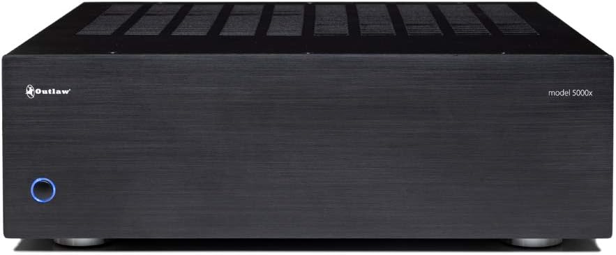 Outlaw Model 5000x 5000 x 5-Channel Power Amplifier | 5x120 Watts Continuous | High Current Amplifier | XLR & RCA Inputs |