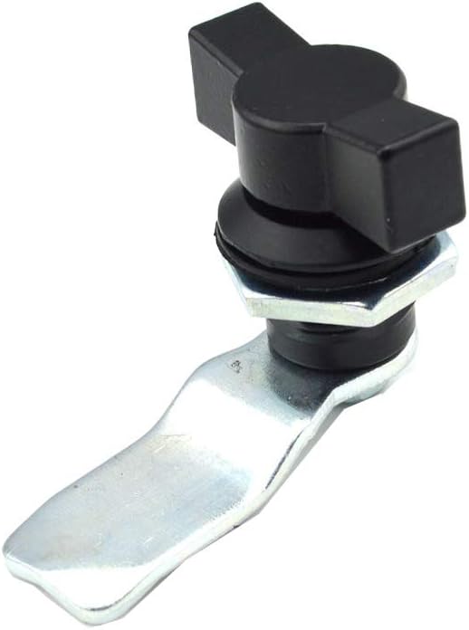 WJSKDQ 2pcs Thumb Operated Offset Cam Lock Thumb Cam Lock for Machine Cabinet Drawer Black_1