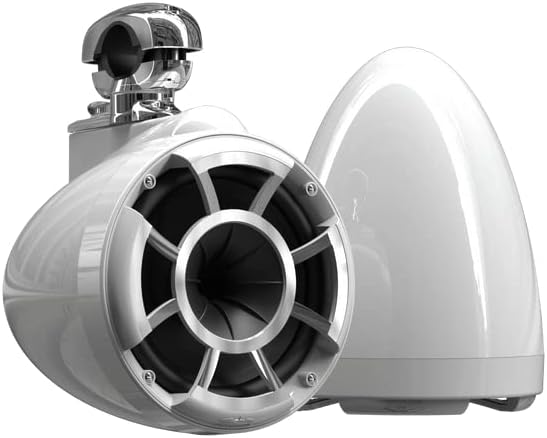 wet sounds Rev 8 White V2 Revolution Series 8" White Tower Speakers w/Swivel Clamp Mini