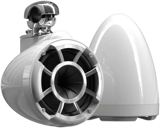 wet sounds Rev 8 White V2 Revolution Series 8" White Tower Speakers w/Swivel Clamp Mini