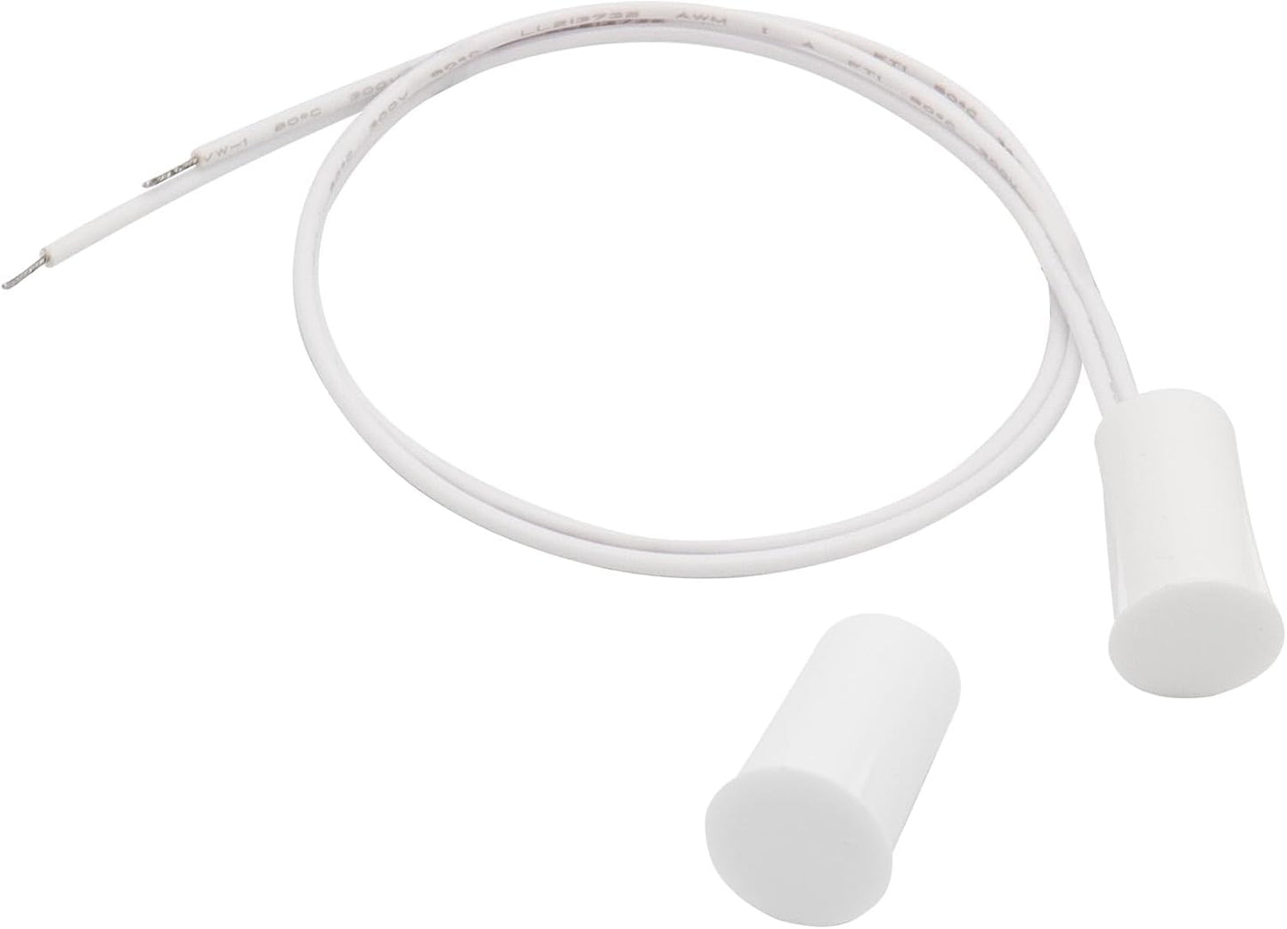 5PCS Recessed Wired Security Window Door Contact Sensor, Normally Closed NC, Door Alarm Magnetic Reed Switch with 2 Wire, ABS Brown, RC-33