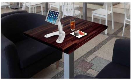 Dual Kiosk Stand- CTA Aluminum Stand with Locking Case and Cable. 360-Degree Rotating Base. Enclosure Designed for iPad mini Generations 1-5 with Access to all Ports and Buttons, Silver (PAD-ASKM)