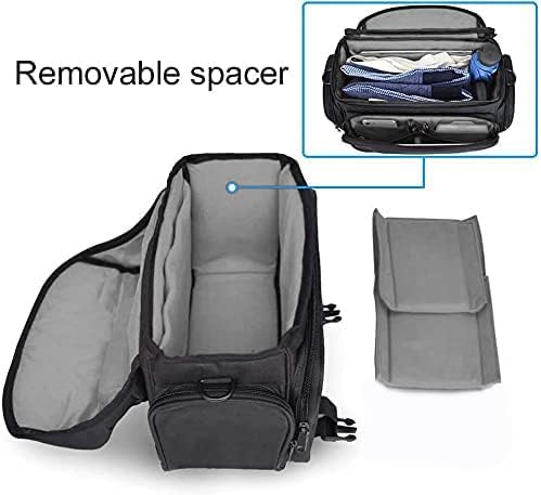 CADeN Camera Bag Case Shoulder Messenger Bag with Tripod Holder Compatible for Nikon, Canon, Sony, DSLR SLR Mirrorless Cameras Waterproof (Black, Small)