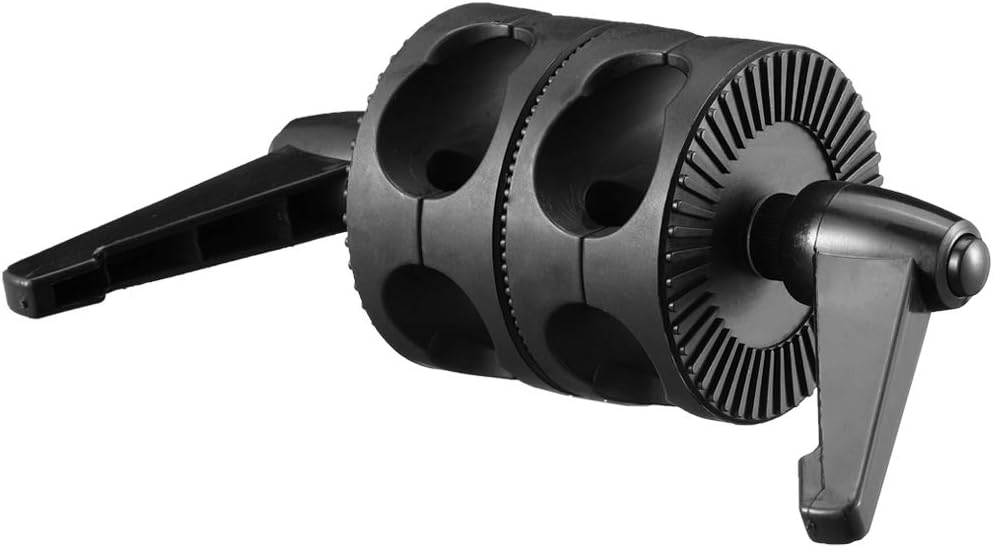 Dual Head Grip Swivel Clamp Head Holder Bracket Compatible for Photography Studio flash Reflector Boom