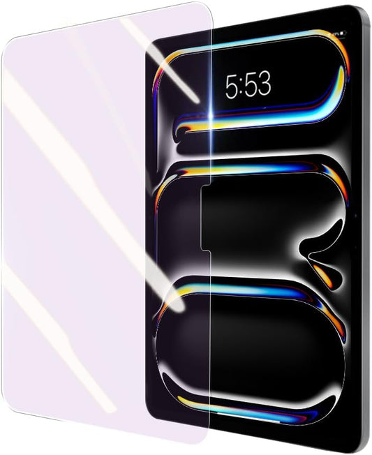 PERFECTSIGHT Anti Blue Light Screen Protector Compatible with iPad Pro 13 Inch 2024 M4, Eye Protection Blue Light Filter, HD Easy Installation Anti Fingerprint Tempered Glass, 1 Pack