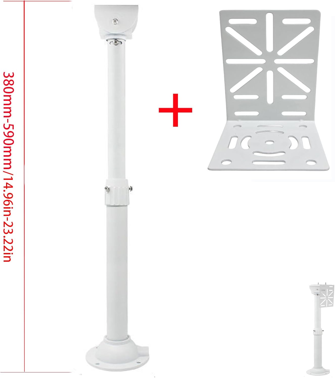 L-Shape Dome Camera Bracket, Wall Ceiling Mount for Security Dome Cameras, Wall Mount (L-DGNP+38-59)