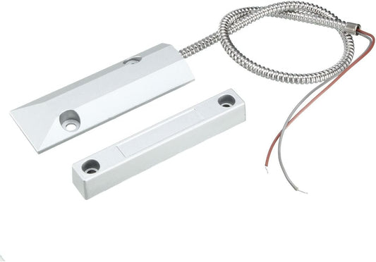 uxcell Rolling Door Contact Magnetic Reed Switch Alarm with 2 Wires for N.O. Applications OC-55